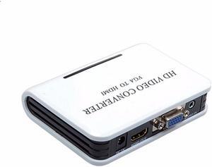 VGA to HDMI Adapter box with 3.5mm stereo Audio & Power - Analog to Digital Converter(ADC)-1920 x 1080 Resolution
