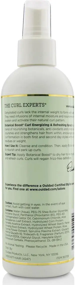 Ouidad - Botanical Boost Curl Energizing & Refreshing Spray (All Curl Types) 250ml/8.5oz