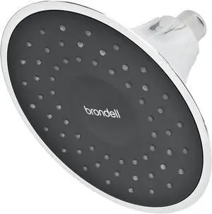 VivaSpring Filtered Shower Head | Chrome Finish with Obsidian face and Wide Rain Spray | for softer skin and hair | 6 month filter FF-15 | Certified Filtration