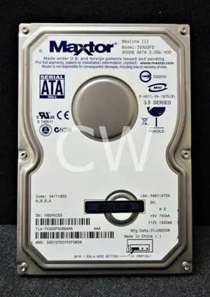 7V300F0 Maxtor MAXLINE 300GB 7200RPM 3Gbps 3.5" SATA HDD Hard Drive