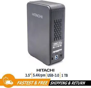 Hitachi 3.5" Touro Desk DX3 Portable External Hard Drive 1TB HDD For PC, Laptop