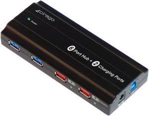 Cirago USB 3.0 SuperSpeed 6 Port Hub & Additional 2 Charging Ports Power Adapter