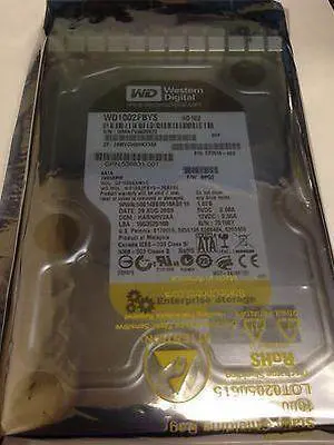 HP 454146-B21 536648-001 WD1002FBYS 536831-001 1TB 3G SATA 7.2K RPM 3.5"