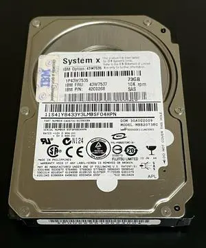 (NOT FOR HOME PC!) IBM 43W7535 43W7537 42C0268 73GB 10K SFF 2.5" H/S SAS HDD Hard Drive W/O Tray