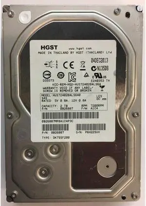 (NOT FOR HOME PC!) HGST Hitachi HUS724020ALS640 2TB 3.5" SAS HDD 0B26887
