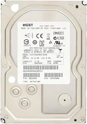 (NOT FOR HOME PC!) Hitachi HUS724030ALS640 3TB 7.2K SAS 3.5" HDD Hard Drive 0B26886