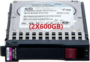 (NOT FOR HOME PC!) KIT OF 2 HP 600GB 6G SAS 10K rpm SFF 2.5'' Hard Drive 581311-001 581286-B21