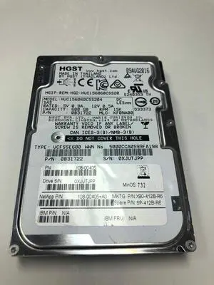 (NOT FOR HOME PC!) 108-00405+A0 NetApp HGST 600GB 15K SAS 2.5'' Hard Drive 0B31722