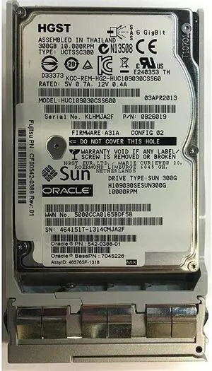(NOT FOR HOME PC!) HGST 0B26019 300GB 10K SAS 6Gbps 2.5" HDD w/Tray - OEM