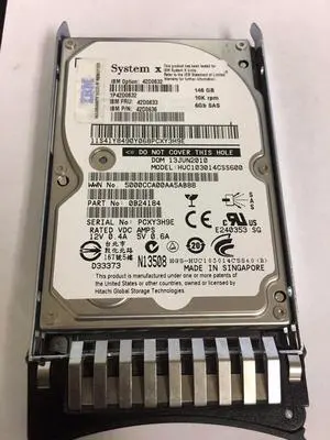 (NOT FOR HOME PC!) IBM 42D0633 42D0636 42D0632 146GB 10K 6GBP/s 2.5" SAS HARD DRIVE W/ TRAY