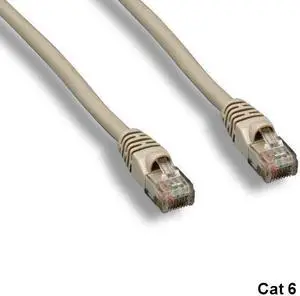 Kentek Gray 100' Cat6 UTP Ethernet Cable 24AWG 550MHz RJ45 Routers Patch Panels