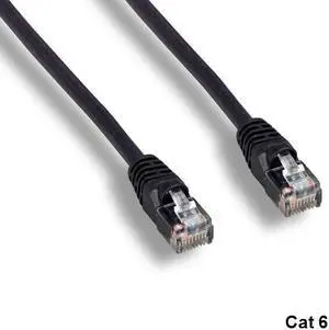 Kentek Black 100' Cat6 UTP Ethernet Cable 24AWG 550MHz RJ45 Routers Patch Panels