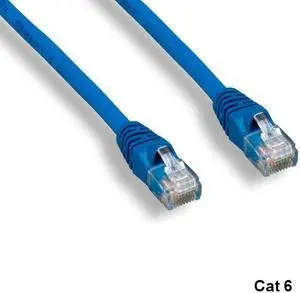 Kentek Blue 100' Cat6 UTP Ethernet Cable 24AWG 550MHz RJ45 Routers Patch Panels