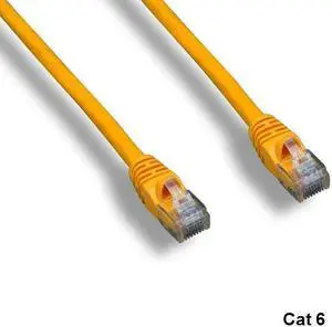 Kentek Yellow 100' Cat6 UTP Ethernet Cable 24AWG 550MHz RJ45 Routers Patch Panel
