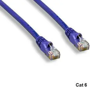 Kentek Purple 100' Cat6 UTP Ethernet Cable 24AWG 550MHz RJ45 Routers Patch Panel