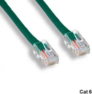 Kentek Green 100' Cat6 UTP NonBooted Ethernet Cord 24AWG 550MHz Patch Panel RJ45