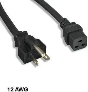 (NOT FOR HOME PC!) Kentek 15' NEMA6-20P to C19 Power Cord 12AWG 20A/250V SJT Server/Network/PDU/UPS