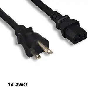 Kentek 15' NEMA 6-15P to IEC-60320 C13 Power Cable 14AWG 15A 250V SJT Heavy-Duty