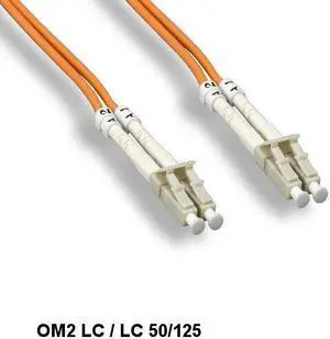 Kentek 15 Meter OM2 50/125 Fiber Optic Cable LC/LC Multi-Mode Duplex UPC/UPC