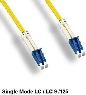 Kentek 20 Meter Single-Mode Fiber Optic Patch Cable LC/LC 9/125 Duplex UPC/UPC