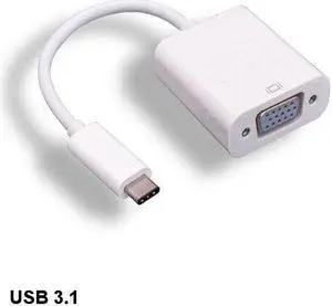 Kentek USB 3.1 Type C to VGA HD-15 Adapter Video TV Laptop PC Monitor Smartphone