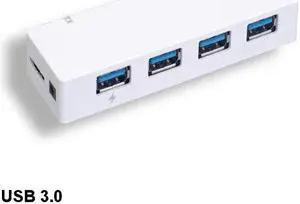 Kentek Super Speed USB 3.0 4 Port Hub 5Gbps 900mA for PC Mac Laptop Notebook
