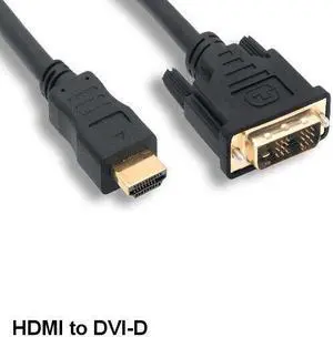 Kentek 25 ft HDMI Male to DVI-D Male Single Link Cable 1080p Video Monitor TV