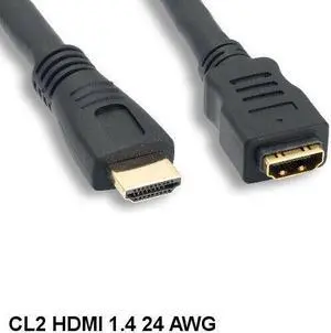 Kentek 25ft CL2 HighSpeed HDMI 1.4 Cord 4K 3D Male to Female for TV PS3 PS4 xBox