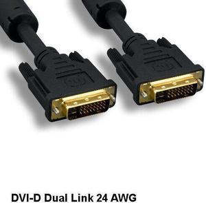 Kentek 25 ft DVI-D 24+1 Pin Dual Link Cable Male/Male 24AWG DVI Digital HDTV PC