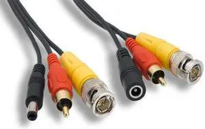 Kentek 150' CCTV DVR Video/Audio/Power Cable 28AWG BNC/RCA/DC Security Camera