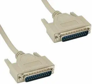 Kentek 100' Feet DB25 Cable Cord 28AWG 25 Pin RS232 Serial Parallel SCSI Printer