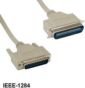Kentek 50' IEEE1284 DB25 to Centronics CN36 Male M/M Parallel Printer Data Cable