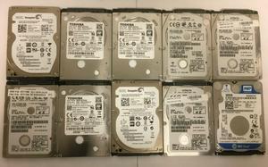 Lot of 10 Mix SLIM Seagate WD Toshiba Samsung 320GB 2.5" SATA Laptop Hard Drive