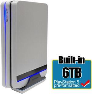Avolusion HDDGEAR PRO X 6TB External Gaming Hard Drive (PS5 Game Console) WHITE