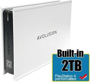 Avolusion Mini Pro-5X 2TB USB 3.0 Portable External Gaming PS4 Hard Drive White