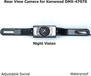 Rear View Camera Backup License Plate Night for Kenwood DMX-4707S DMX4707S
