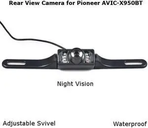 Rear View Camera Backup License Plate Night for Pioneer AVIC-X950BT AVICX950BT