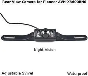 Rear View Camera Backup License Plate Night for Pioneer AVH-X3600BHS AVHX3600BHS