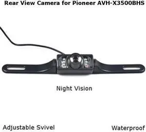 Rear View Camera Backup License Plate Night for Pioneer AVH-X3500BHS AVHX3500BHS