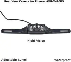 Rear View Camera Backup License Plate Night for Pioneer AVH-X490BS AVHX490BS