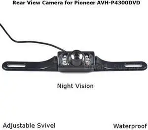 Rear View Camera Backup License Plate Night for Pioneer AVH-P4300DVD AVHP4300DVD