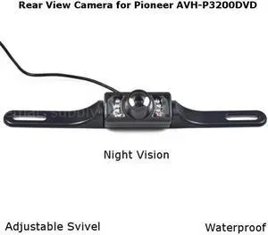 Rear View Camera Backup License Plate Night for Pioneer AVH-P3200DVD AVHP3200DVD