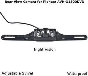 Rear View Camera Backup License Plate Night for Pioneer AVH-X1500DVD AVHX1500DVD