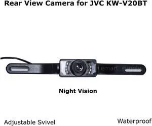 New Rear View Camera Backup License Plate Night for JVC KW-V20BT KWV20BT
