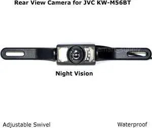 New Rear View Camera Backup License Plate Night for JVC KW-M56BT KWM56BT