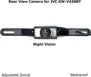 New Rear View Camera Backup License Plate Night for JVC KW-V430BT KWV430BT
