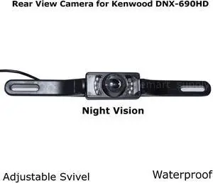 Rear View Camera Backup License Plate Night for Kenwood DNX-690HD DNX-690HD