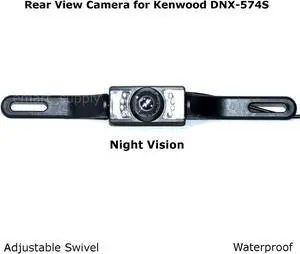 Rear View Camera Backup License Plate Night for Kenwood DNX-574S DNX574S