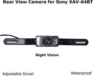 New Rear View Camera Backup License Plate Night for Sony XAV-64BT XAV64BT