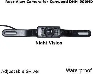 Rear View Camera Backup License Plate Night for Kenwood DNN-990HD DNN990HD